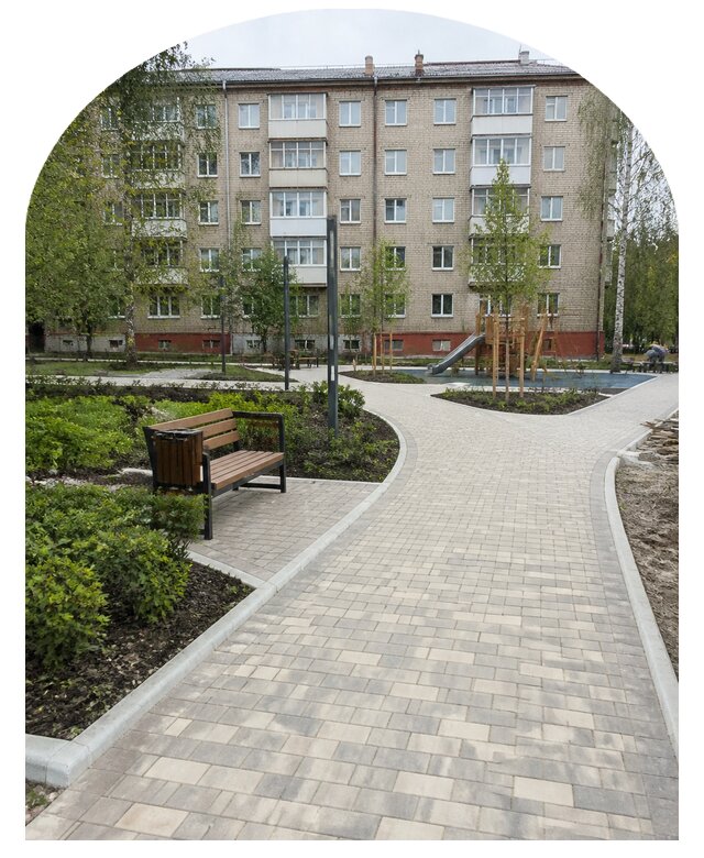 Благоустройство двора МКД под ключ в Кирове от 254125 р. | Метпроект-Кро
