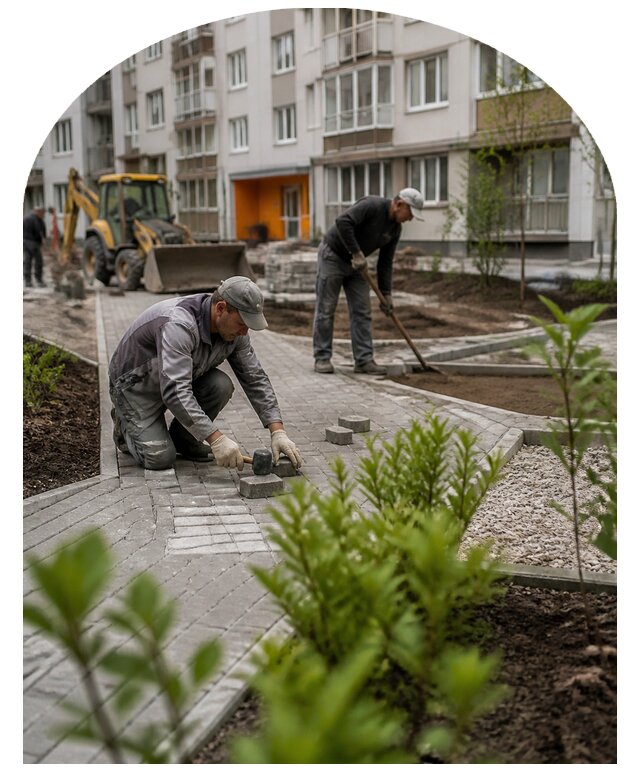 Благоустройство двора многоквартирного дома в Кирове